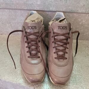 Tod's Brown Leather Wedges